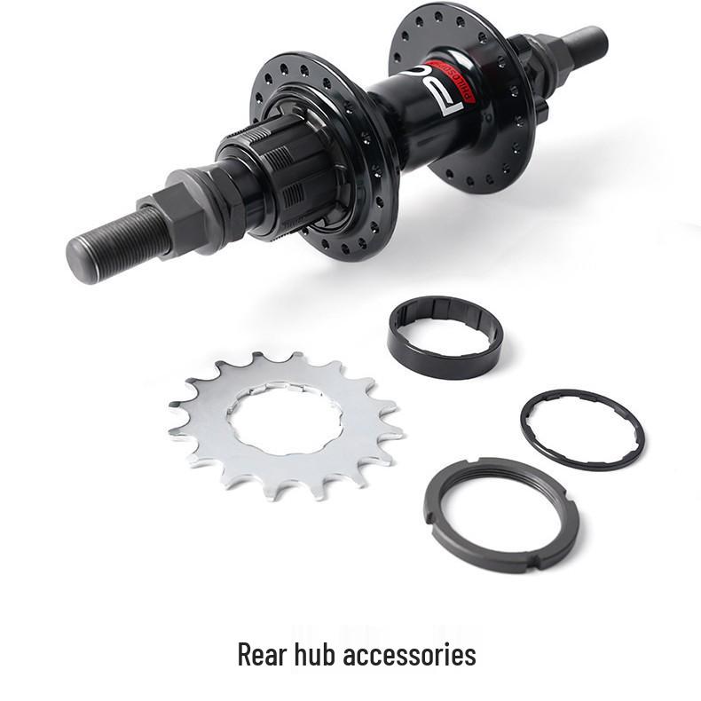 Single-Speed Dirt Jump Bike Hub: Aluminum Alloy, 6 Pawls, 16T, 100/135 Spacing, 120 Clicks, 36 Holes, 4 Sealed Bearings.