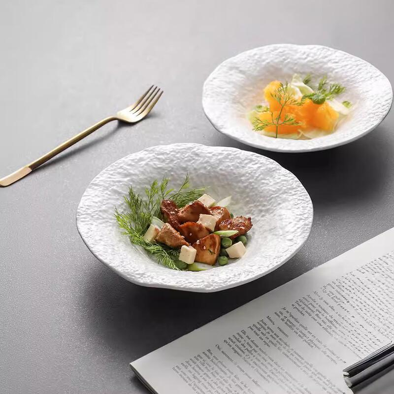 Premium Rock Texture Ceramic Soup Bowls (Set of 2)