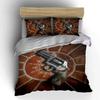 Vintage Revolver Decor Set Bedding Set With 1 Duvet Cover 2 Pillowcases Single Double King Queen, Gift