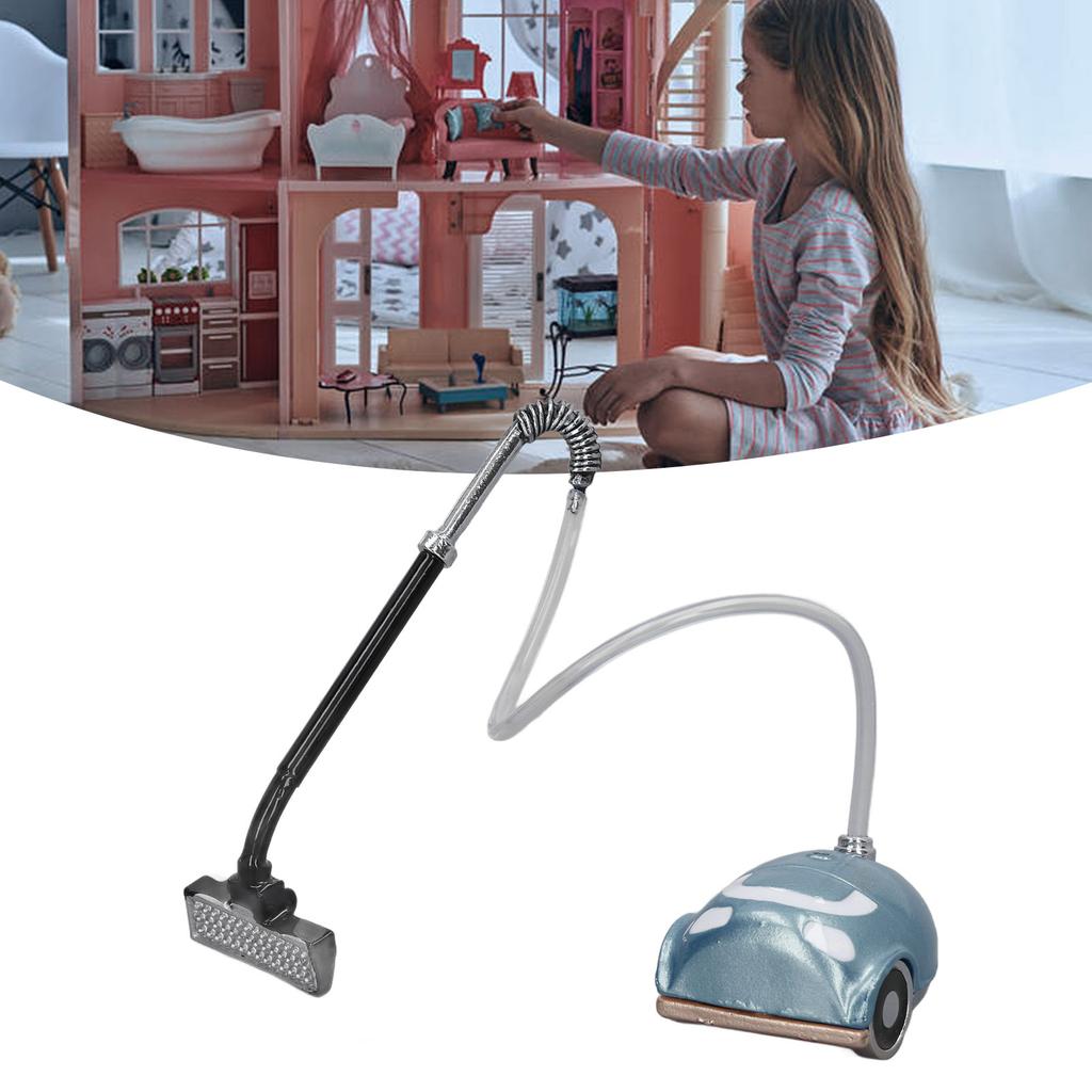 Vacuum Cleaner 1:12 Scale Vivid Details Add Ambience Doll House Accessories for Home Decoration Gifts