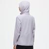Anta Champion Outdoor Series Solid Color Zip-Up Hooded Comfortable Breathable Jacket Women Jacket Gray-Mist-Purple 162520612-1