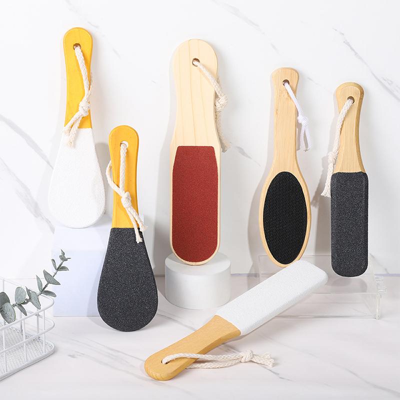 Professional Foot Files Wooden Double Sided Foot Dead Skin Callus Remover Rasp Heel Pedicure Grater To Smooth Hard Coarse Tough