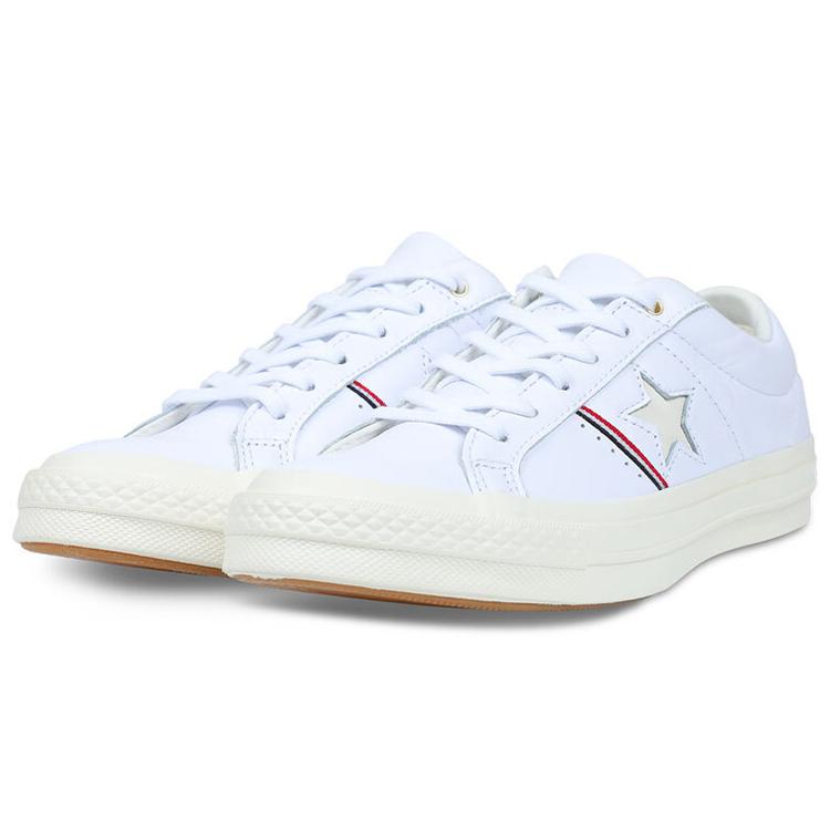 Converse One Star Piping Low Top In White/Enamel Red/Egret 159694C