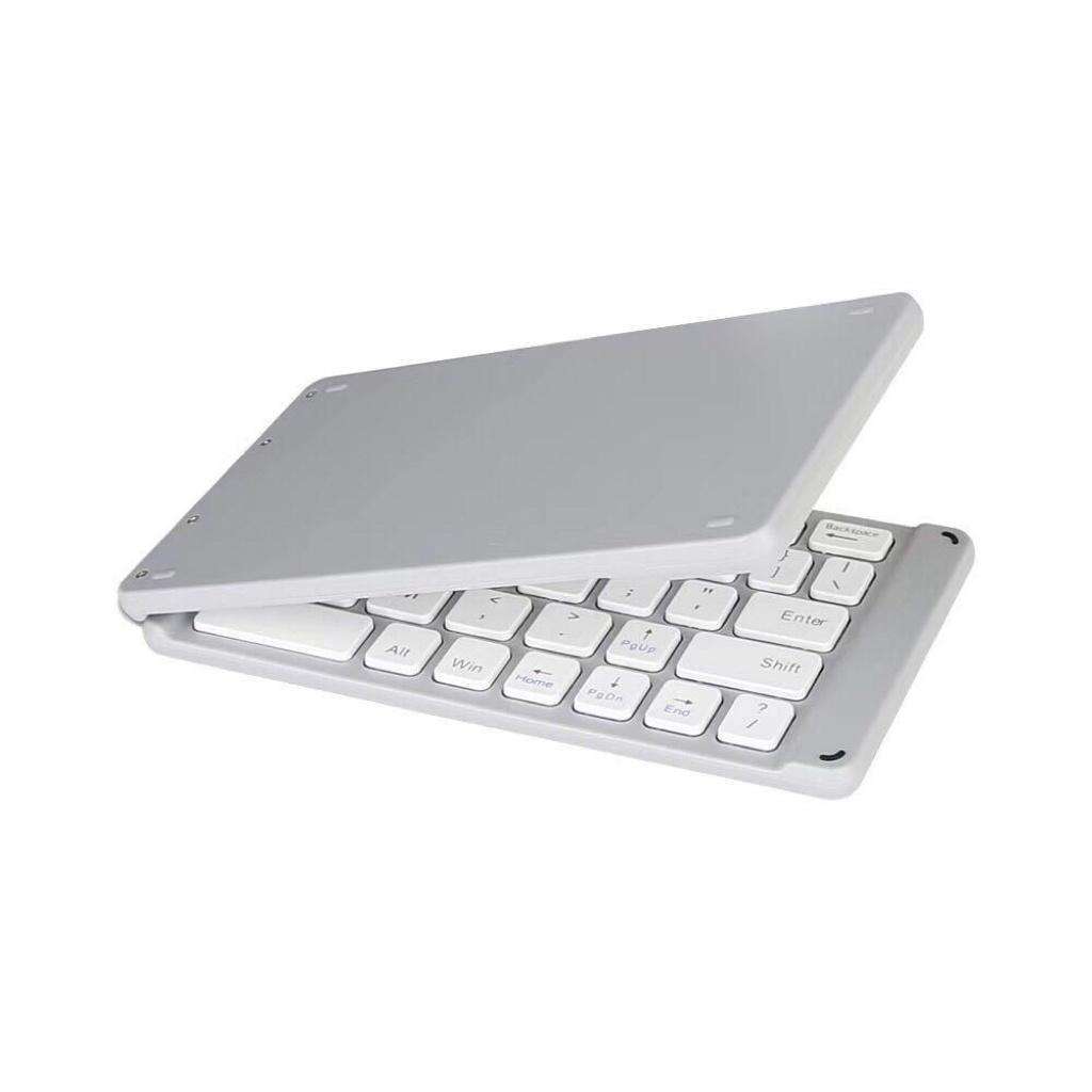 Jomaa Mini-Klapptastatur, wiederaufladbar, kabellose Bluetooth-Tastatur für iPad, Tablet, Telefon, tragbare faltbare Bluetooth-Tastatur