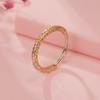 S925 Silver-painted Gold Cherry Blossom Plain Ring Women's Retro Color Separation Chinese Flower Ring Ethnic Style Open Ring Jewelry