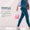 14 Pcs PVC Plastic Transparent Gift Bags, 7.87X 5.91X 2.76 Inch Tote Bag for Boutique Wedding Birthday Party Jewellery Display and Packaging Supplies