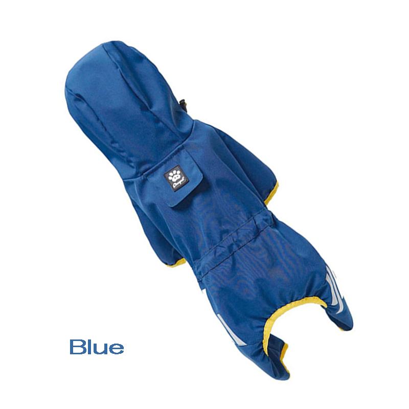 Impermeable con Capucha para Perro Ropa Reflectante Impermeable Mono Chaqueta Moda Exterior Transpirable Ropa Para Perros Pequeños Medianos (Blue,S) azul