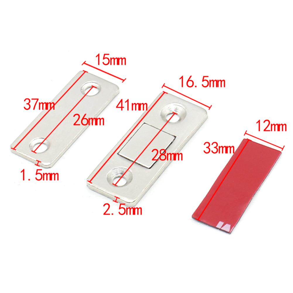 10-1Set Magnetic Cabinet Catches Door Stops Magnet Invisible Soft-Catch Ultra-Thin Anti-Rust Door Magnet with Screw for Home