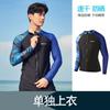 Mens UV Protection Rash Guard Long Sleeve Swim Top Snorkeling Surfing Diving Quick Dry Nylon