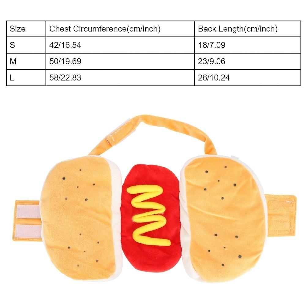 Polyester Fabric Hot Dog Pet Costume Funny Pet Transformer Suit Daily Wear Dress Up