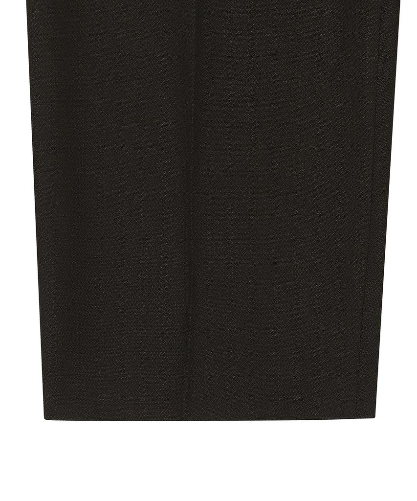 NOIRER Wool Jacquard Belted Two-Tuck Wide Slacks (Brown)