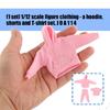 Realistic Miniature Soldier Figure Outfit 3in1 Clothes Set Breathable Hoodie Sweatpants Tees For Doll Display Scene