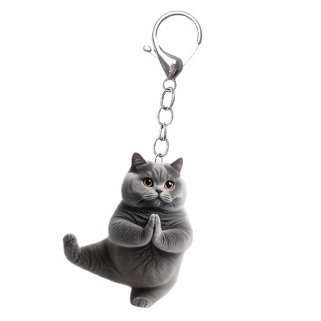 Delightful Acrylic 2D Flat Cats Keychain Pendant Ideal For Car Decoration Or Personal Items Backpack Cats Ornament