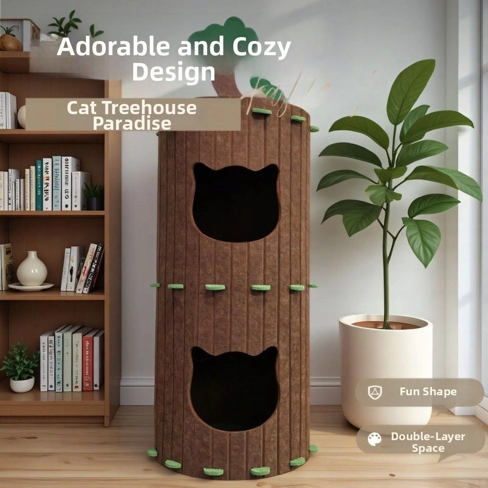 All-in-one Cat Castle House 2-layer Cat Bed New Cat House  Cat Furniture