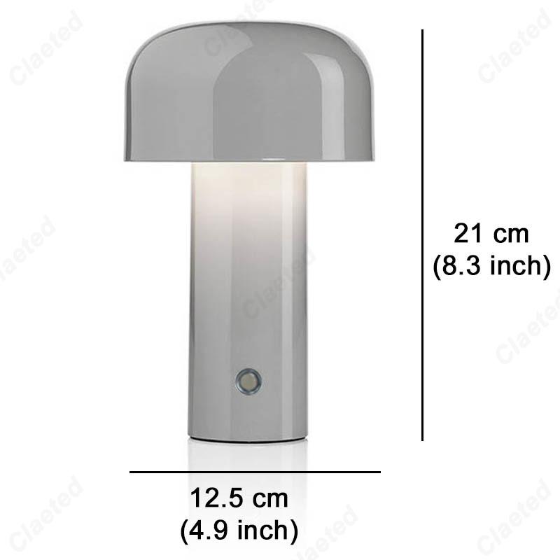 Italská houbová stolní lampa Přenosná bezdrátová dotyková dobíjecí noční lampička USB stolní lampa Stolní dekorace Noční světlo do ložnice