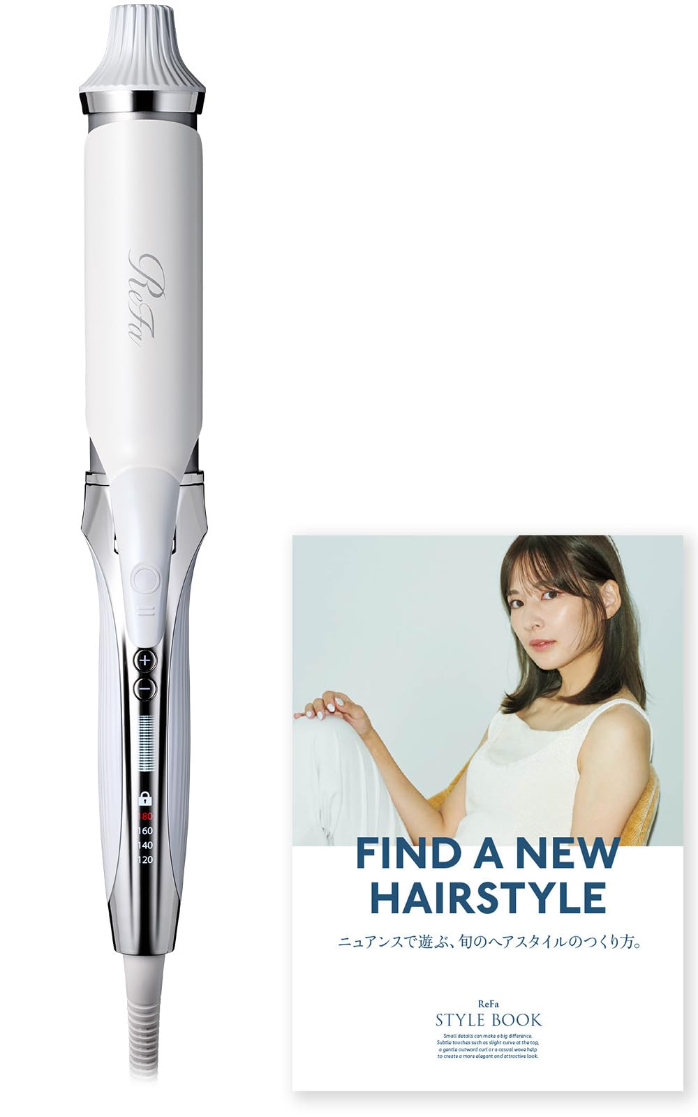 

[Official Store Exclusive] ReFa CURL IRON PRO 38mm (White) Hair Iron with Hair Styling Guidebook