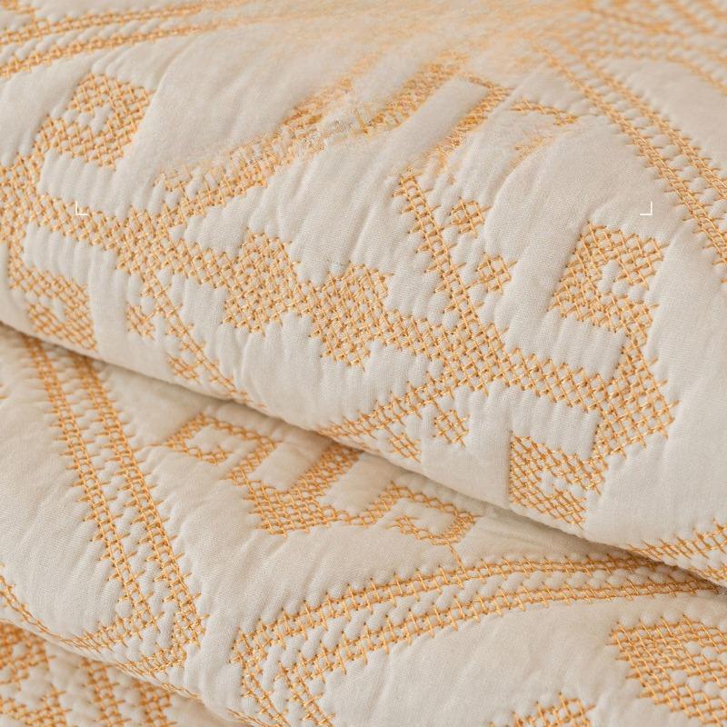 Nordic Style Embroidered Sofa Cushion Quilted Technology Couch Cushions Four Season Universal Backrest Armrest Dustproof Cloth Same Style Pillow Cover