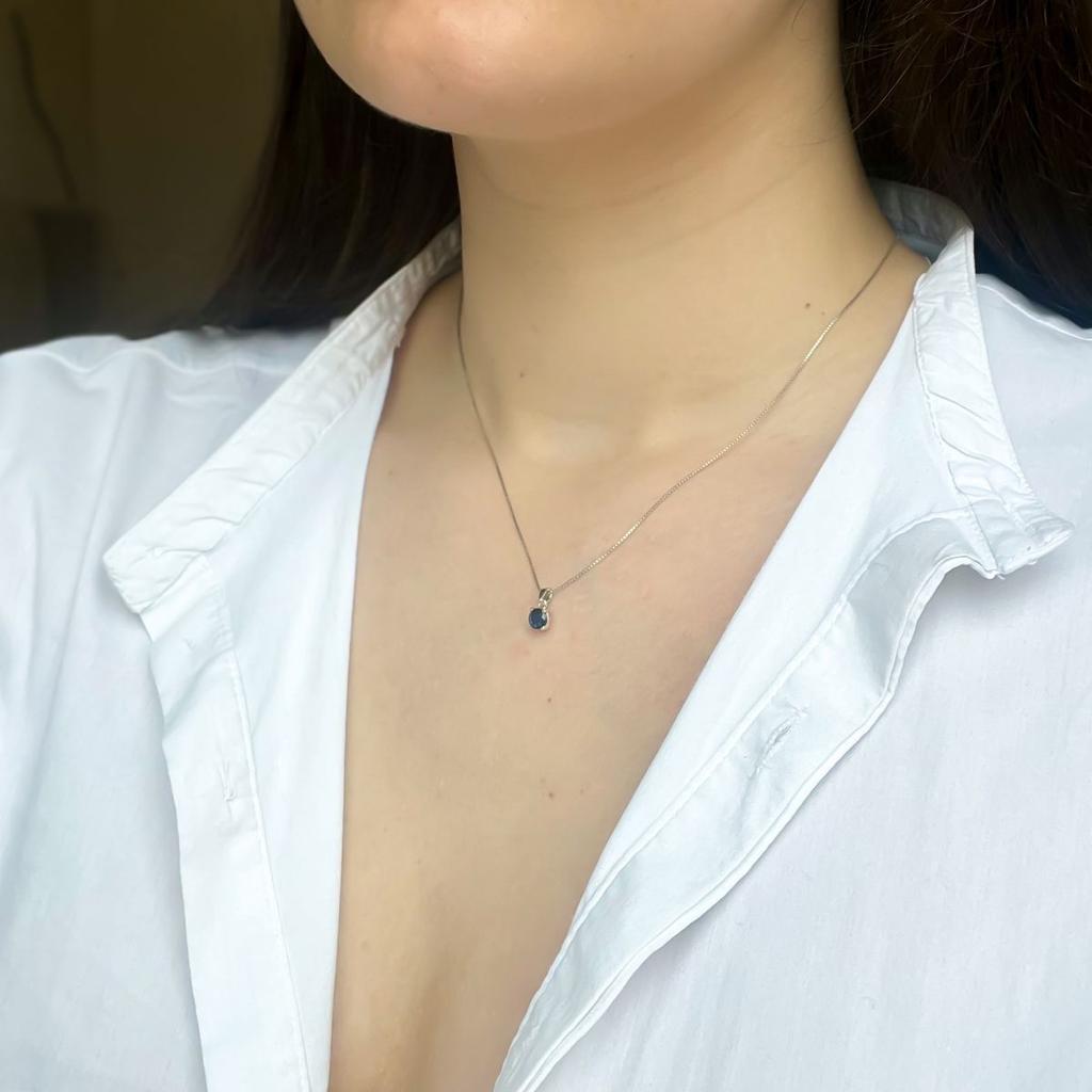 Stříbrný přívěsek se safírem 0,643ct (2143291)