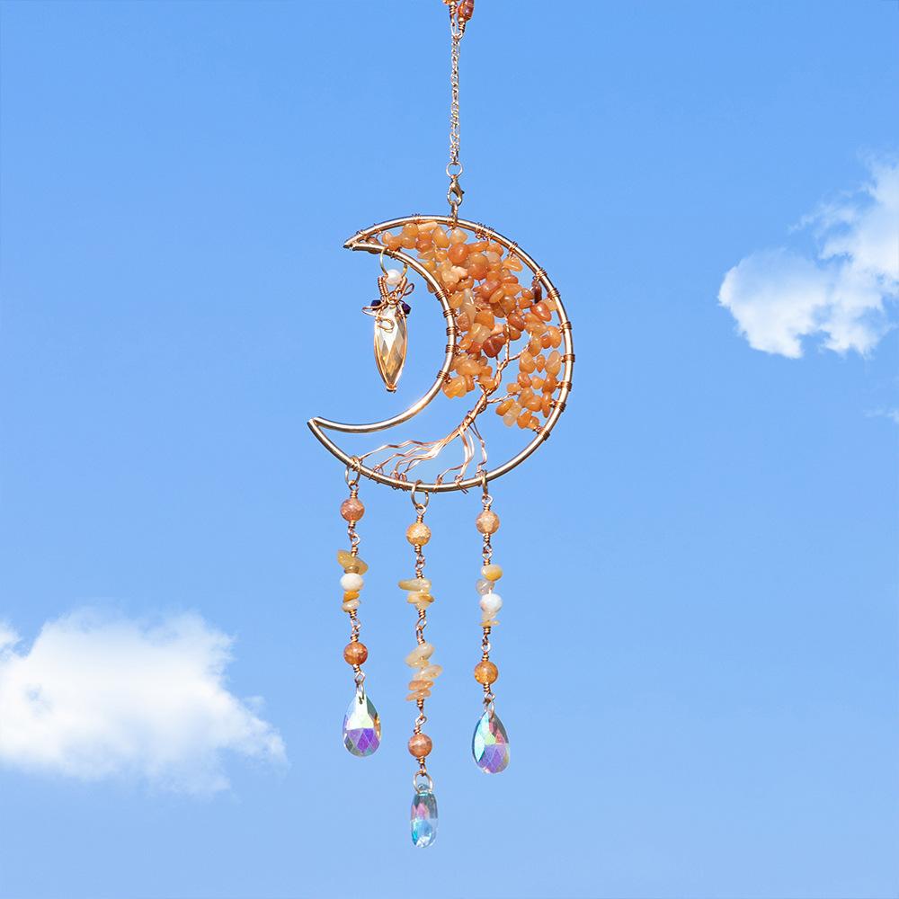 

Новый красный агатовый камень, маленький ловец солнца в форме дерева жизни, кристалл AB цвета, шарообразные бусины с острыми краями