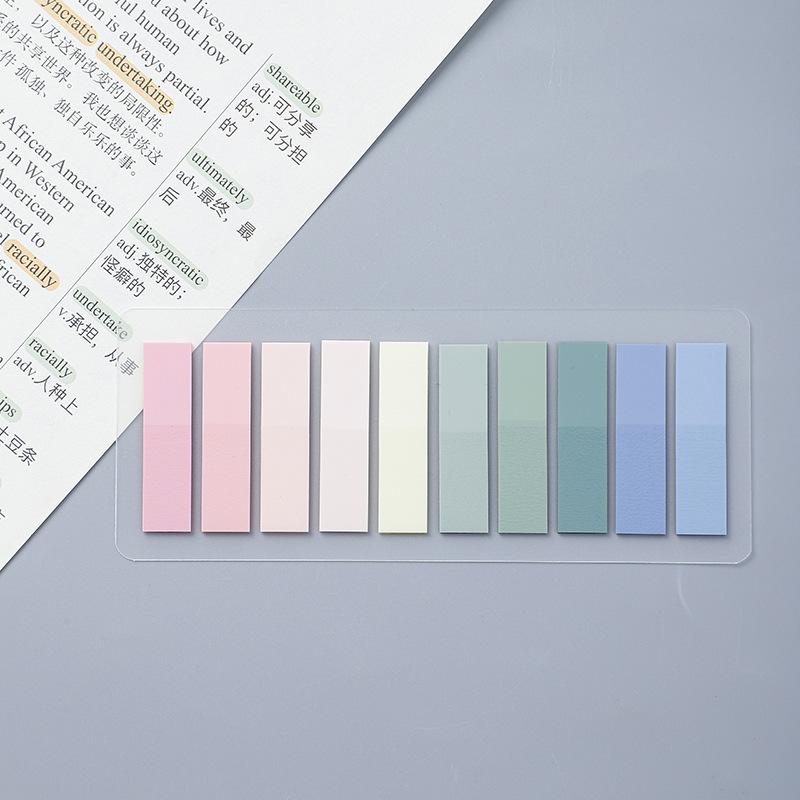 200 Sheets Stickers Transparent Sticky Notebook Pads Notepads Clear Bookmark Read Book Stationery School Supplie
