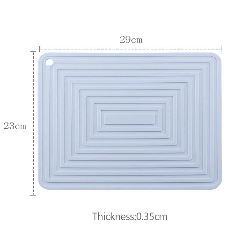 Kitchen Silicone Dish Pot Draining Mat Heat Resistant Tableware Thickened Cushion Pad Dinnerware Table Placemat Coaster