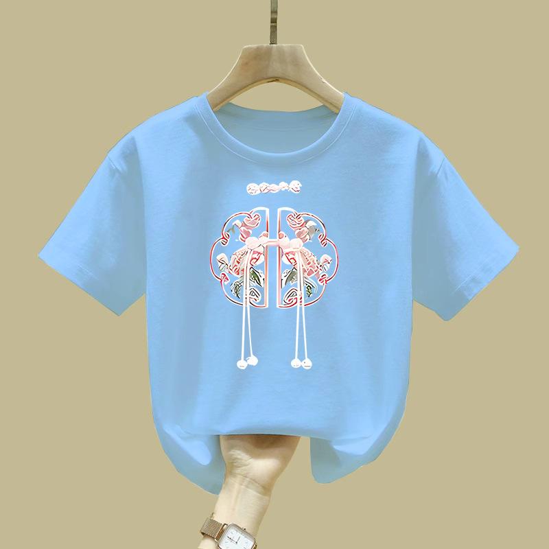 Children's Clothing T-shirts Short Sleeves Spring and Summer Children's Student Tops