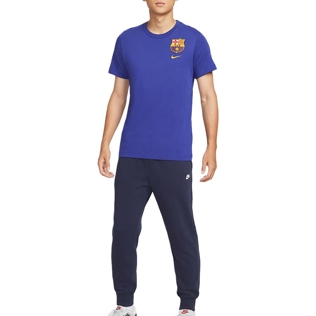 Nike T Shirts Men's Dark Royal Blue Crew Neck Moderate HQ8401-455