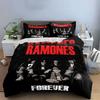 Ramones Band Graphic Print Bedding Duvet Cover Set Duvet Cover Pillowcases  (1*Duvet Cover 2*Pillowcases, without duvet insert)