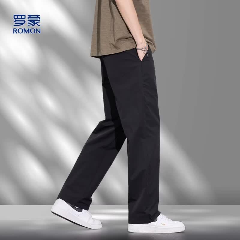 Luomeng Men's Casual Straight-Leg Pants