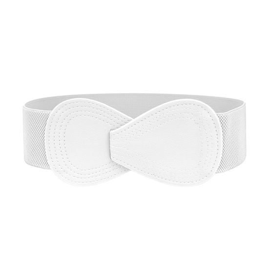 Imitation Leather Women Waistband Dress Shirt Top Versatile Belt Women Elastic Waist Cover Daily Dress Decoration