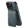 SUTENI H02 For iPhone 16 Pro Case Waxy Texture Leather+TPU Card Slots Kickstand Phone Cover