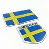 1Pc 3D Aluminum Alloy Sweden National Flag Emblem Badge Car Sticker Motorcycle Decal S60L Decoration For Volvo V70 XC60 S60 V60 V40