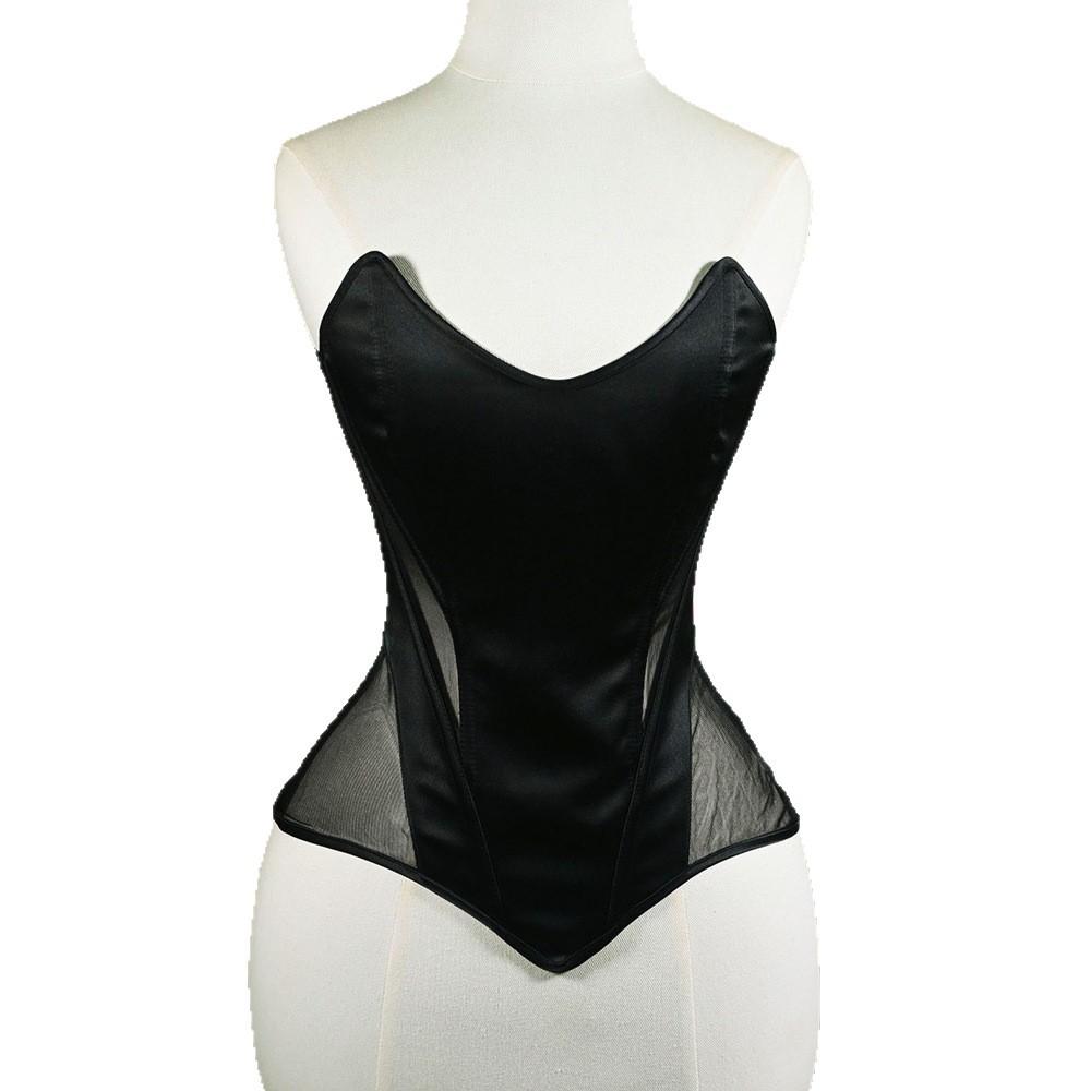 Fish bone shapewear top cat eye