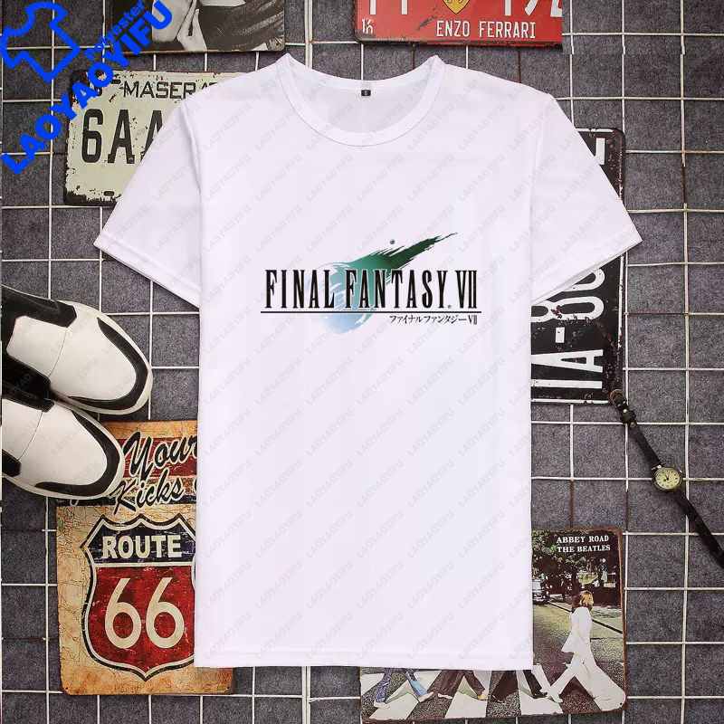 Final Fantasy Unisexs Tshirt Cute Shirt Unisexs Fashion Game Cloud Strife TShirt For Unisex Casual Buster Cactus Tops Short Sleeve