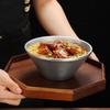 Retro Stainless Steel Salad Bowl Korean Style Double Layer Thicken V-Shaped Ramen Noodle Bowls Soup Rice Bowls Kitchen Tableware