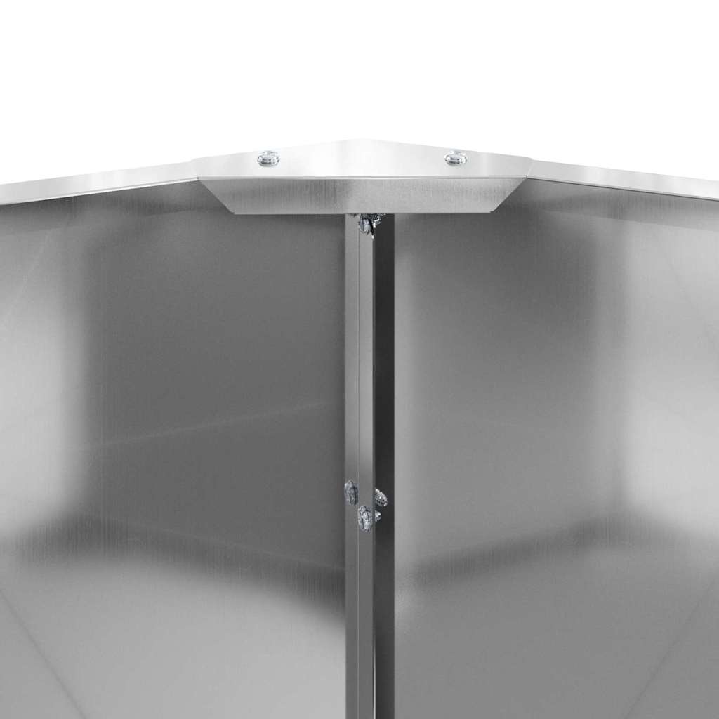 Plant Pot Silver 120 X 120 X 35 Cm Galvanized Steel