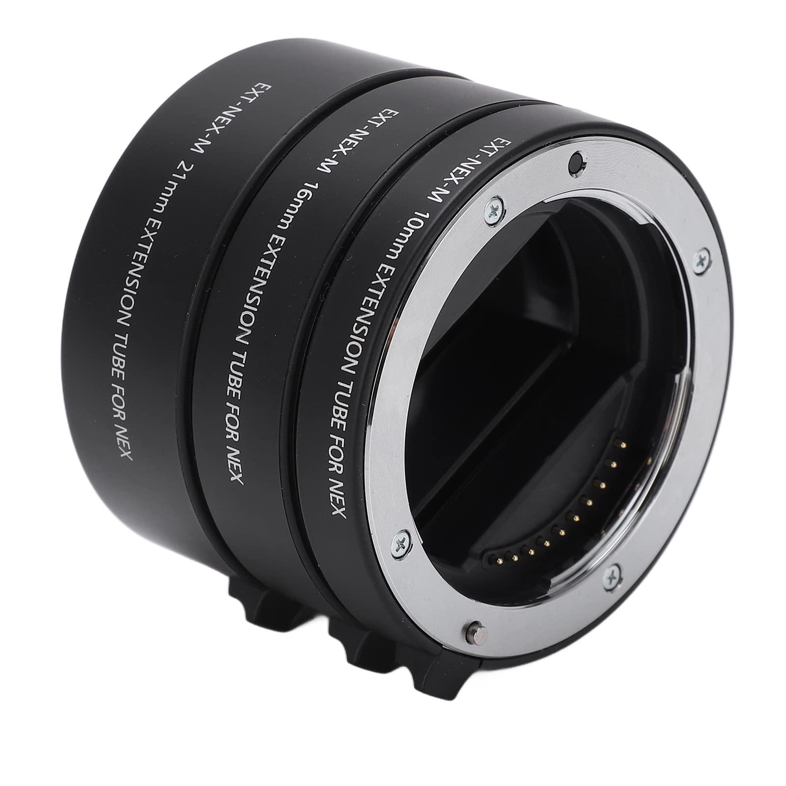 

10mm/16mm/21mm Macro Close-Up Ring Set, Macro Extension Tube Adapter Ring Set for E-Mount Lens Photographers