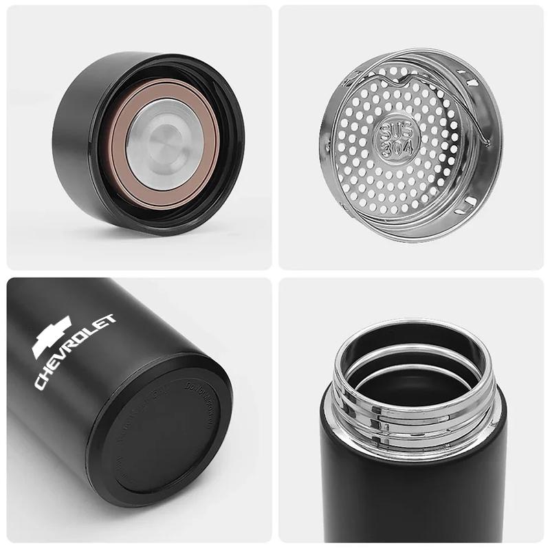 Tasse Thermos Vide-Bouteille pour Voiture 500ML Bouilloire Théière en Acier Inoxydable 304 Pour Chevrolet Cruze Spark Captiva Suburban Silverado Camaro