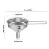 Stainless Steel Funnel for Cooking Oil Hangable Oil Filling Funnel Liquid Seasoning Dispensing Tool with Handle Kitchen Gadgets