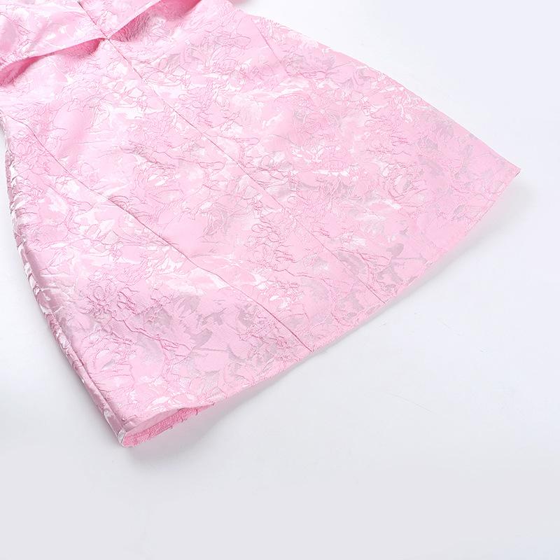 Sexy šaty s odhalenými zády a mašlí na ramenou, jednořádkové, s výstřihem do V, dámské temperamentní šaty