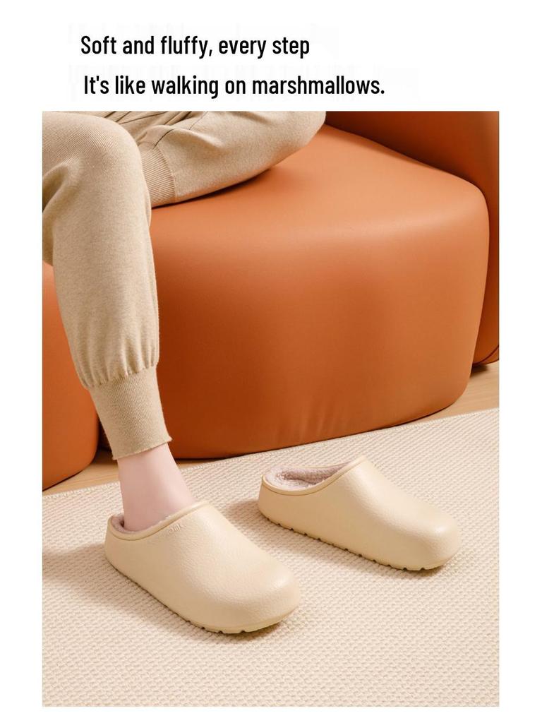 Birkenstock Women's Plush Waterproof Slippers - Autumn/Winter 2025 Indoor/Outdoor Warm Cotton Shoes