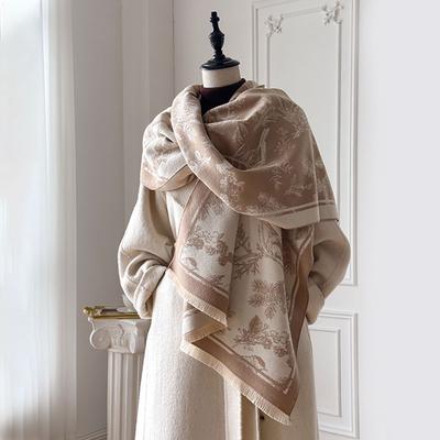 Schicker doppelseitiger Blumenschal für Damen - Kuschelig & warm, Perfekt für Winterausflüge Halswickel oder Schal für lässige & formelle Outfits