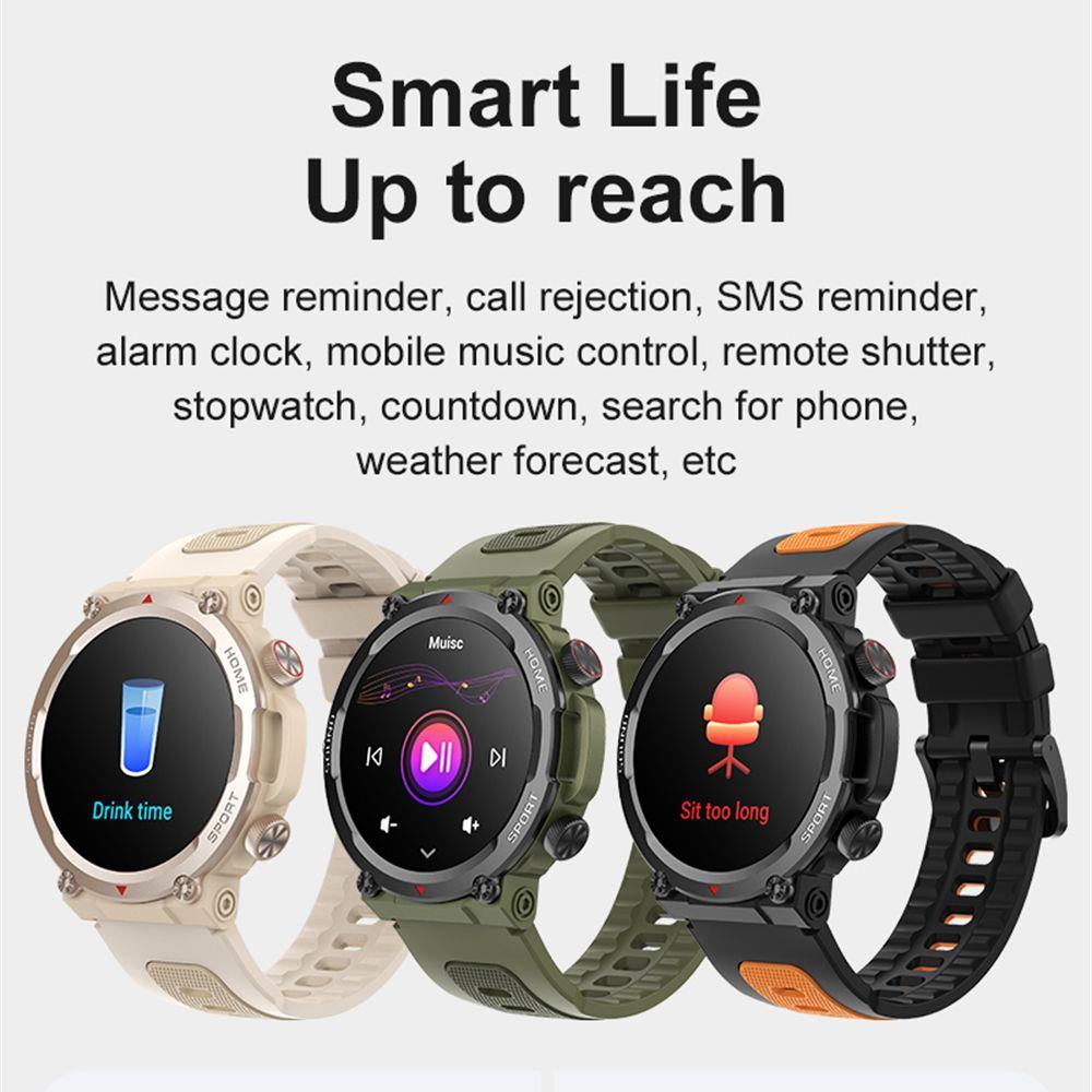 Outdoor Sports Smart Watch Men Bluetooth Call 1.39 Inch HD Display Health Heart Rate Monitoring Long Battery Life Smartwatch