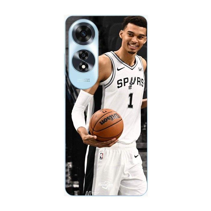 Coque pour Oppo A60 Victor Wembanyama San Antonio Spurs n°1 Maniacase schwarz
