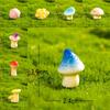 Micro Landscape Resin Decor With Miniature Forest Mushrooms For Garden Crafting