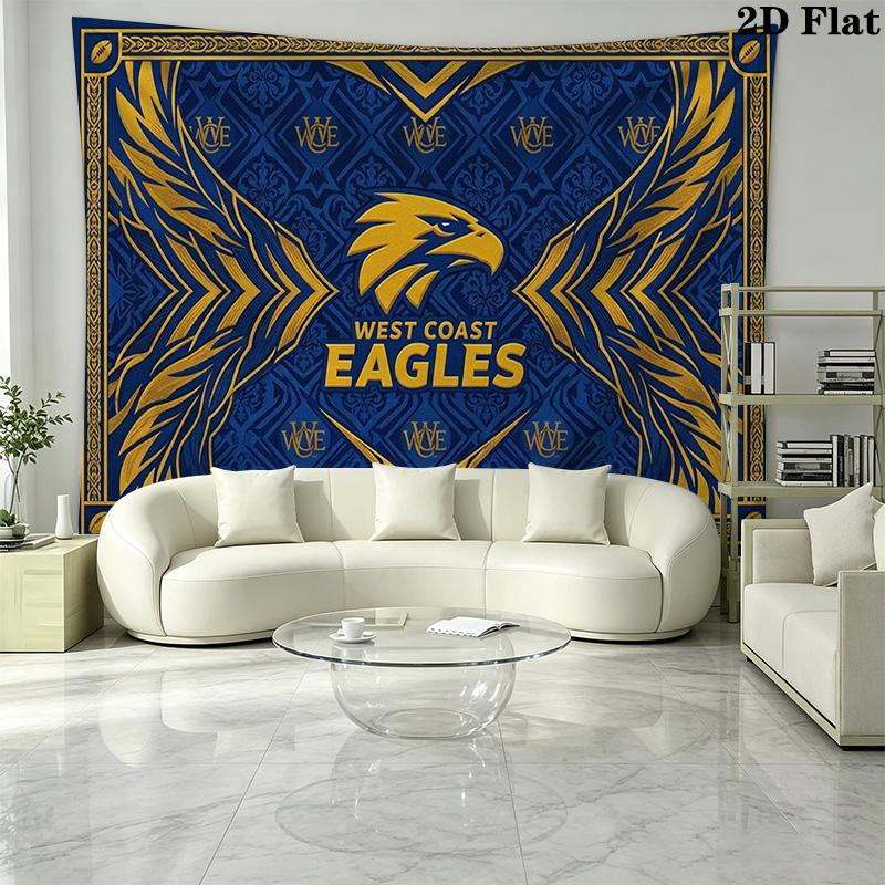 West Coast Eagles Wall Tapestry Aesthetic Wall Hanging Printed Fabric Blanket Decorative Tapestries for Bedroom Living Room Home Decor