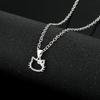 New Fashionable KT Cat Pendant Collar Necklace, Without Gift Box. Cute Cartoonish Girl KT Cat Pendant Collar Necklace. Suitable