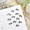 Acessórios para Nail Art Liga Mini Laço Fita Dourada Liga K Branca Decoração de Unha Simples Gravata Borboleta 3D