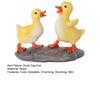 2 Pcs Little Yellow Duck Resin Cartoon Duck Figurine Realistic Small Garden Statue for Outdoor Patio
