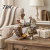 Fine Craftsmanship Decorative Items Wooden Reading Desktop Ornaments for Home Office Decor, Minimalist Figurine, Corrosion-resistant Nordic